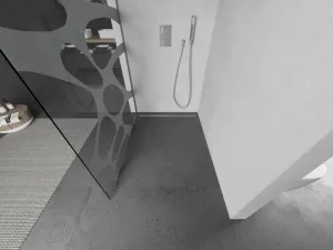 MEXEN/S - KIOTO Sprchová zástena WALK-IN 80x200 cm 8 mm, chróm, biely vzor 800-080-101-01-97