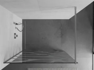 MEXEN/S - KIOTO Sprchová zástena WALK-IN 80x200 cm 8 mm, chróm, biely vzor 800-080-101-01-97