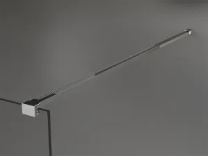 MEXEN/S - KIOTO Sprchová zástena WALK-IN 110x200 cm 8 mm, chróm, biely vzor 800-110-101-01-85