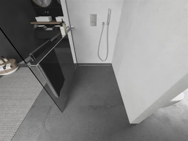 MEXEN/S - KIOTO Sprchová zástena WALK-IN s poličkou a držiakom uterákov 70 x 200, transparent 8 mm, chróm 800-070-121-01-00