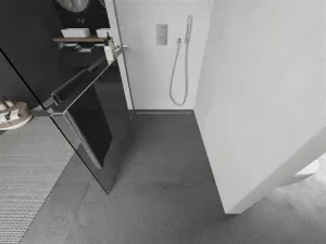 MEXEN/S - KIOTO Sprchová zástena WALK-IN s poličkou a držiakom uterákov 70 x 200, transparent 8 mm, chróm 800-070-121-01-00