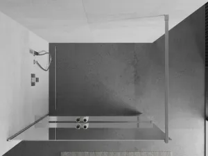 MEXEN/S - KIOTO Sprchová zástena WALK-IN s poličkou a držiakom uterákov 80 x 200, zrkadlové 8 mm, chróm 800-080-121-01-50