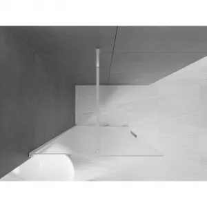 MEXEN/S - Velar Sprchová zástena posuvná Walk-in 80 x 200, dekor 8 mm, chróm 871-080-000-33-01
