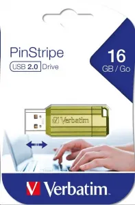 Verbatim 49070 Flash Disk Store 'n' Go PinStripe, 16GB, eukalyptová zelená