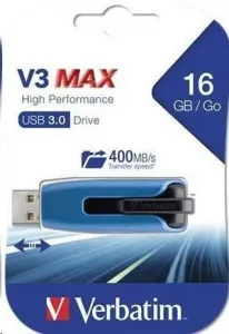 Verbatim 49805 Flash Disk, 16GB V3 MAX USB 3.0, modrý
