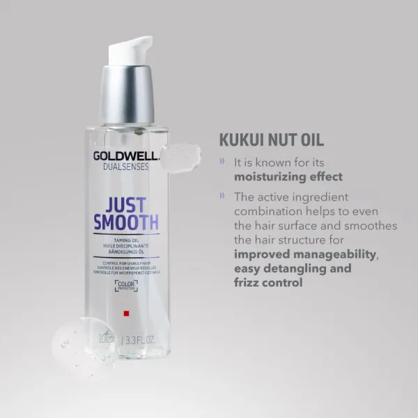Goldwell Dualsenses Just Smooth olej pre nepoddajné a krepovité vlasy 100 ml