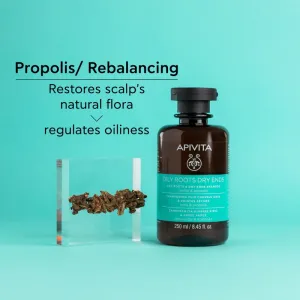 Apivita Oily Roots & Dry Ends Shampoo šampón pre mastnú vlasovú pokožku a suché končeky 250 ml