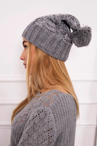 Kesi Čapica s fleece Paryż K213 svetlo šedá
