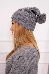 Kesi Čapica s fleece Paryż K213 svetlo šedá