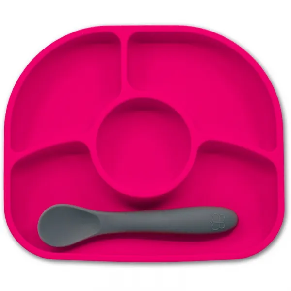 BBLÜV Yümi delený tanier Pink 1 ks