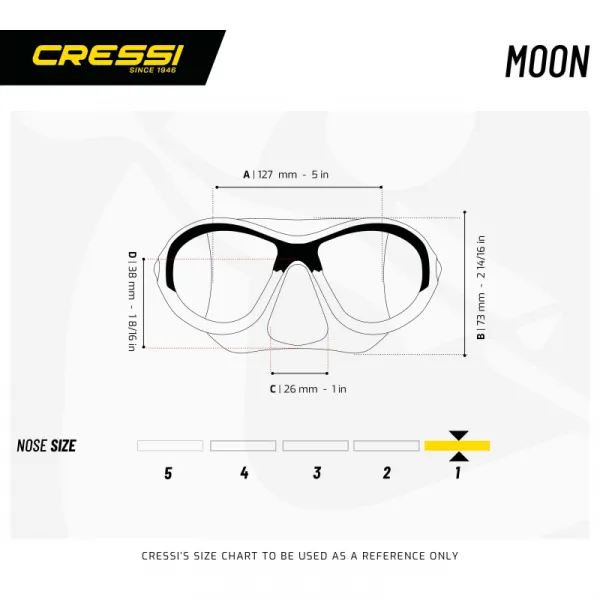 Potápačská maska CRESSI MOON KID MASK BLUE ORANGE