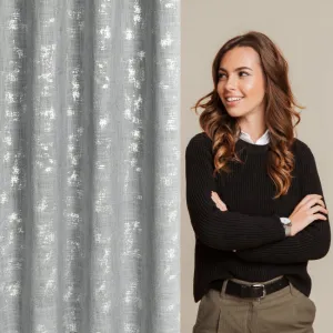 Hotový záves SOLANA strieborný - na priechodkách