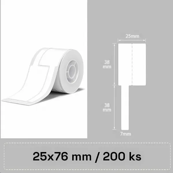 Niimbot štítky na káble T 1EA01768601, 25x76mm 200ks Biele pre B21, B21S, B3, B1S