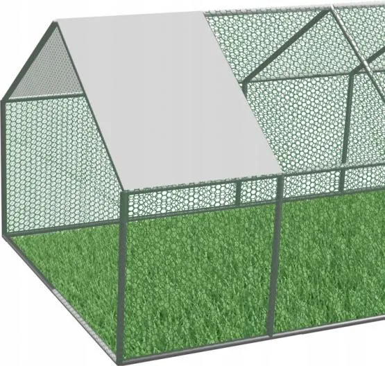 Kurín , pre hydinu, voliéra, klietka, so strechou, 3x6x2 m