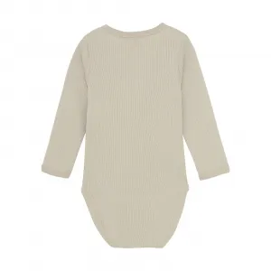 Minymo - Body LS Rib, bežové Veľkosť: 80