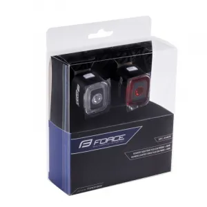 Svetlo na bicykel FORCE FLEA 200 LM, USB front - rear