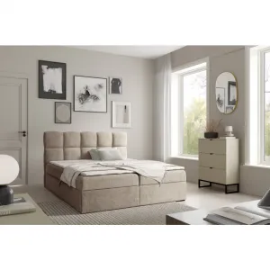 Boxspringová posteľ, 180x200, sivobéžová Taupe, NEGRY