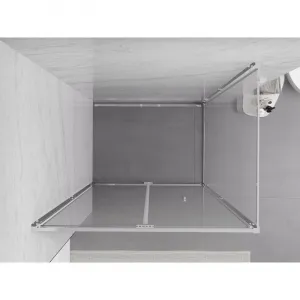 MEXEN/S - Exo sprchovací kút skladacie dvere 70 x 100, transparent, chróm 816-070-100-01-00