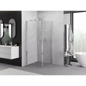 MEXEN/S - Exo sprchovací kút skladacie dvere 70 x 70, transparent, chróm 816-070-070-01-00
