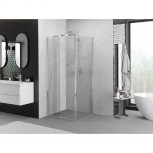 MEXEN/S - Exo sprchovací kút skladacie dvere 70 x 70, transparent, chróm 816-070-070-01-00