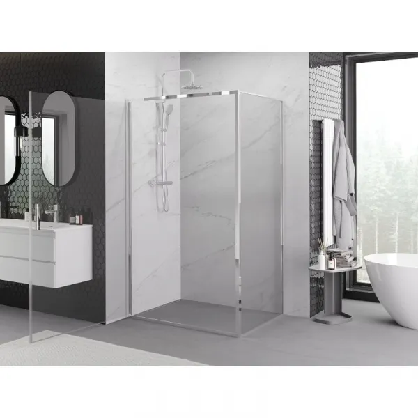 MEXEN/S - Exo sprchovací kút dvere krídlové 80 x 70, transparent, chróm 817-080-070-01-00