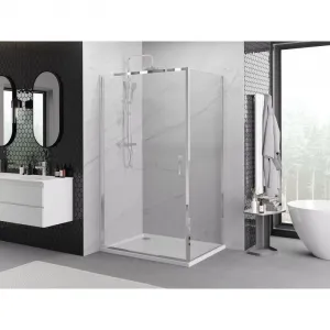 MEXEN/S - Exo sprchovací kút dvere krídlové 80 x 70, transparent, chróm 817-080-070-01-00