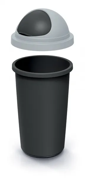 Prosperplast Odpadkový kôš COMPACTO ROLL 30 L čierny/svetlosivý