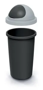 Prosperplast Odpadkový kôš COMPACTO ROLL 30 L čierny/svetlosivý