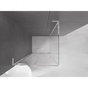 MEXEN/S - Velar L sprchovací kút, posuvné dvere 100 x 100, transparent, chróm 871-100-100-03-01