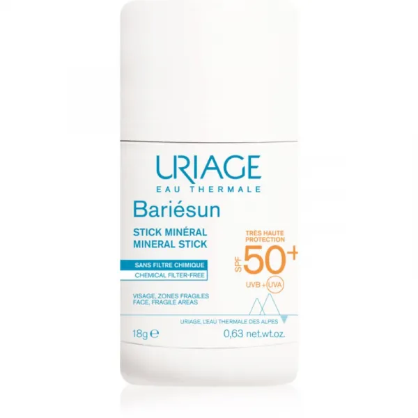Uriage Bariésun Mineral Stick SPF 50+ minerálna ochranná tyčinka na citlivé miesta SPF 50+ 18 g