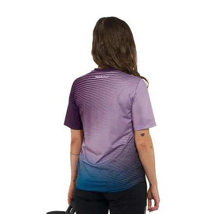 HORSEFEATHERS Dámsky bike dres Quantum - iris fade out PINK velikost M
