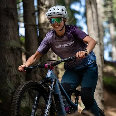 HORSEFEATHERS Dámsky bike dres Quantum - iris fade out PINK velikost M