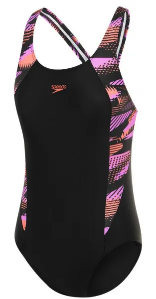 Speedo hyperboom splice muscleback black/purple 128cm