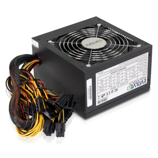 EVOLVEO zdroj 450W ATX, tichý, bulk, záruka 3 roky
