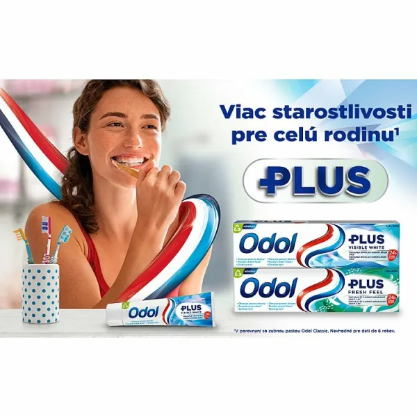 Odol Plus Visible White zubná pasta s fluoridom 75 ml 1ks