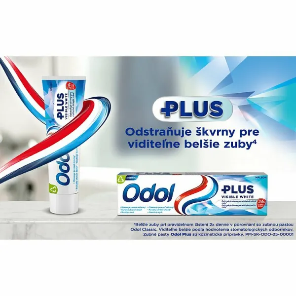 Odol Plus Visible White zubná pasta s fluoridom 75 ml 1ks