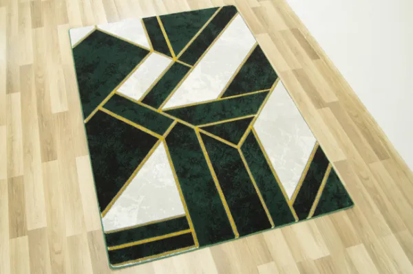 Koberec Diamond K4423Y zelený / zlatý