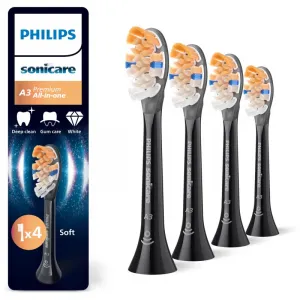 PHILIPS Sonicare A3 premium all-in-one náhradné hlavice HX9094/88 čierna 4 ks