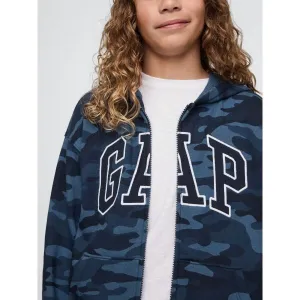 GAP V-FRCH HERITAGE LOGO Chlapčenská mikina, tmavo modrá, veľkosť
