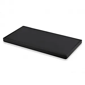 XXL skladací puf s gombíkmi - 80x40x40cm ekokoža čierna 9999