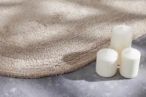 Kúpeľňový koberček Javo Cotton béžový ovál