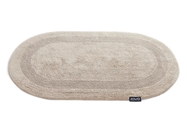 Kúpeľňový koberček Javo Cotton béžový ovál