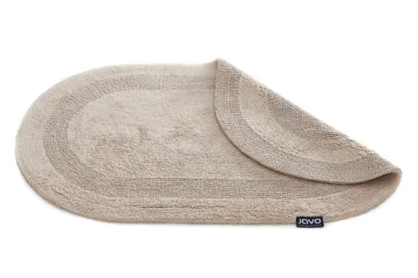 Kúpeľňový koberček Javo Cotton béžový ovál