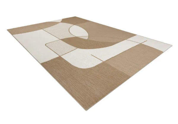Koberec SIZAL FLAT 48982265 geometrický, béžový / naturálny