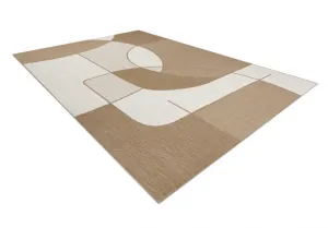 Koberec SIZAL FLAT 48982265 geometrický, béžový / naturálny