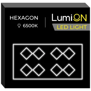 JAKS Stropné LED svetlo LumiOn Rozmery: 531 x 291 cm, Tvar: Hexagon, Model: LO-1
