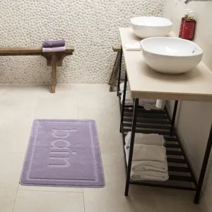 Kúpeľňová predložka s nápisom bain