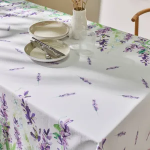 Obrus ​​s potlačou levandule a úpravou proti škvrnám, polycoton