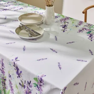 Obrus ​​s potlačou levandule a úpravou proti škvrnám, polycoton
