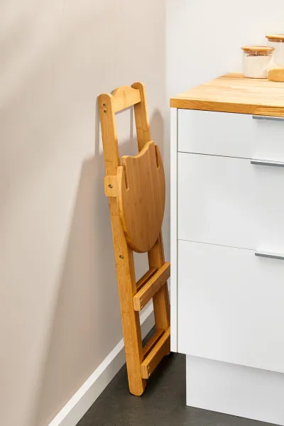 Die moderne Hausfrau Bambusová barová židle, skládací
